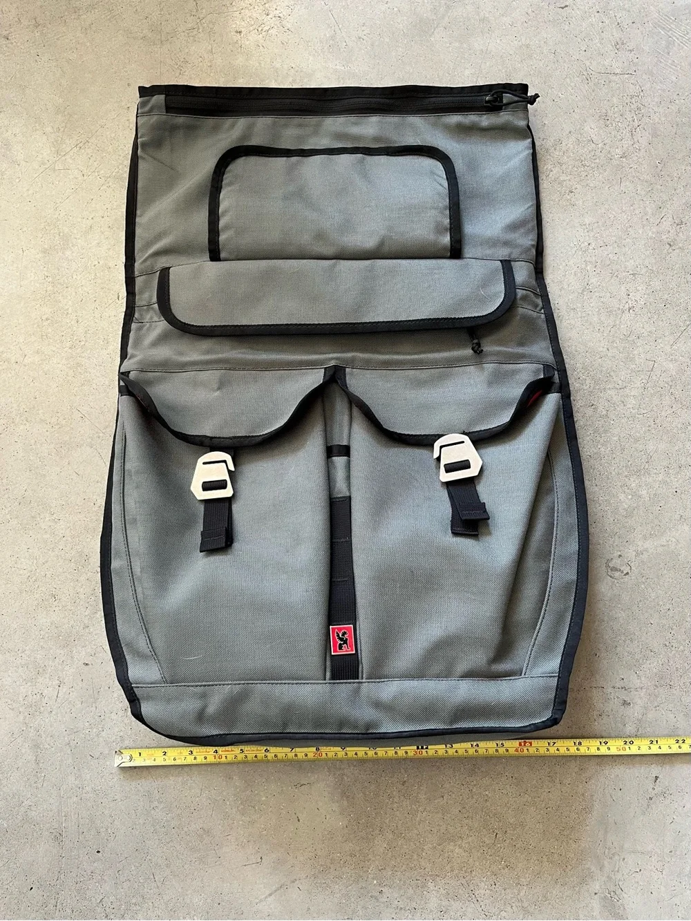 Chrome Gray Roll-Top Backpack
